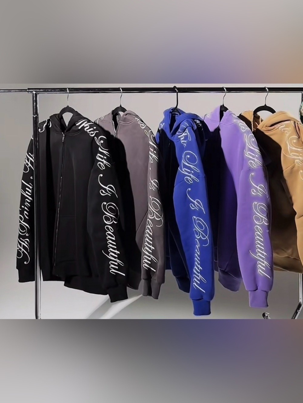 Rare Phora Yours Truly Love Yourself Zip-up Hoodie with Embroidered Script